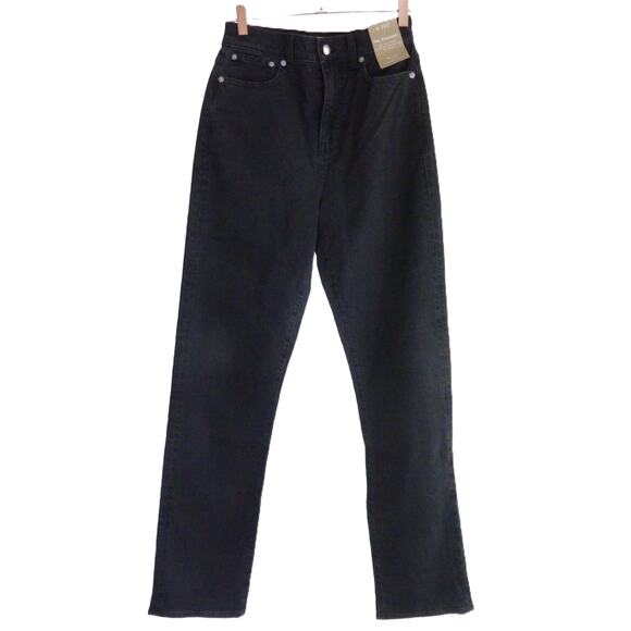 NWT Madewell 90s Straight High Rise Denim Jeans Size 26 Tall in Black - Picture 1 of 6